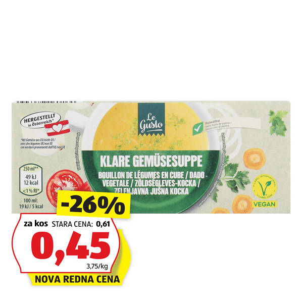 zelenjavna jušna kocka