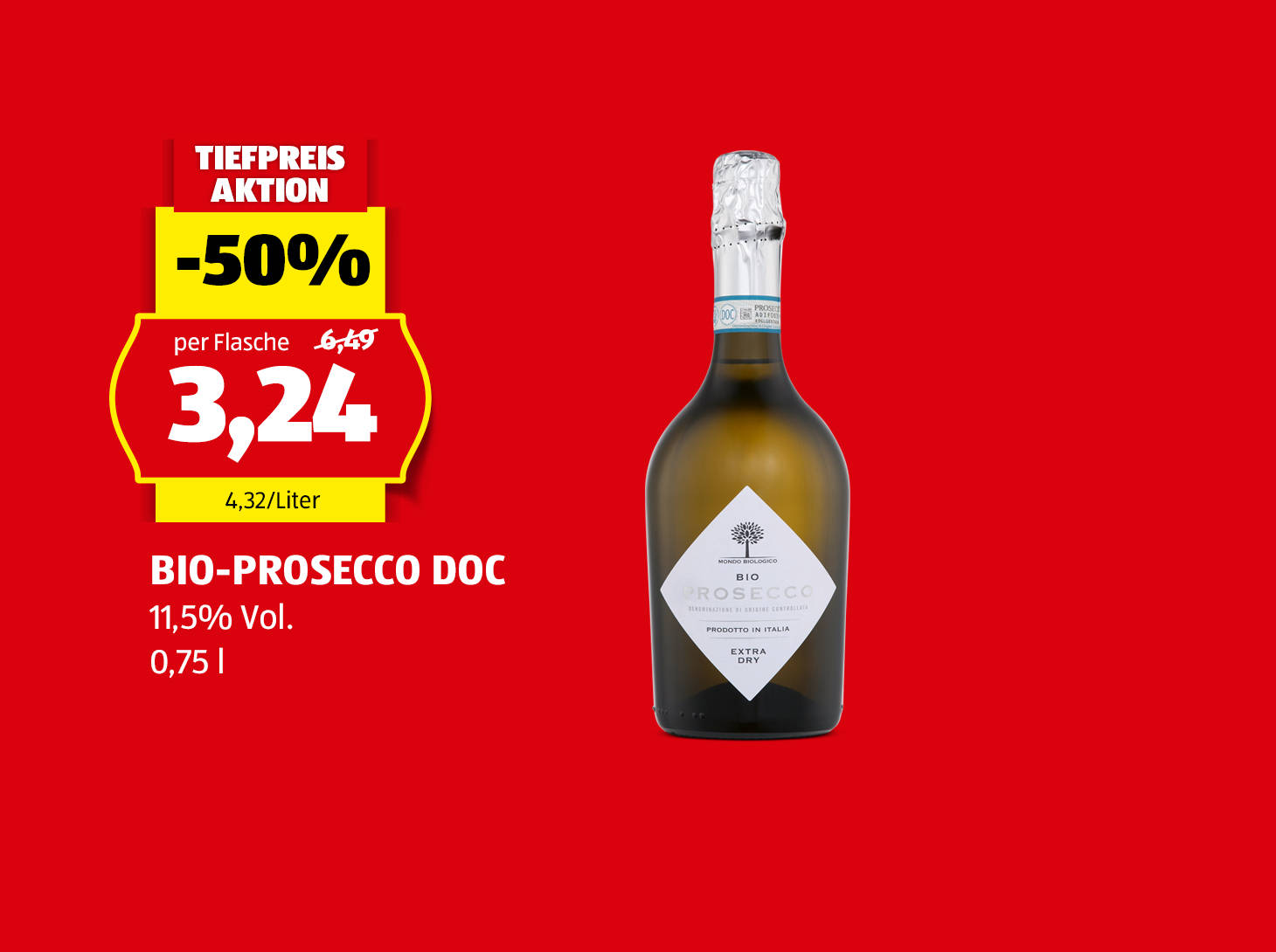 Bio-Prosecco Doc, € 3,24