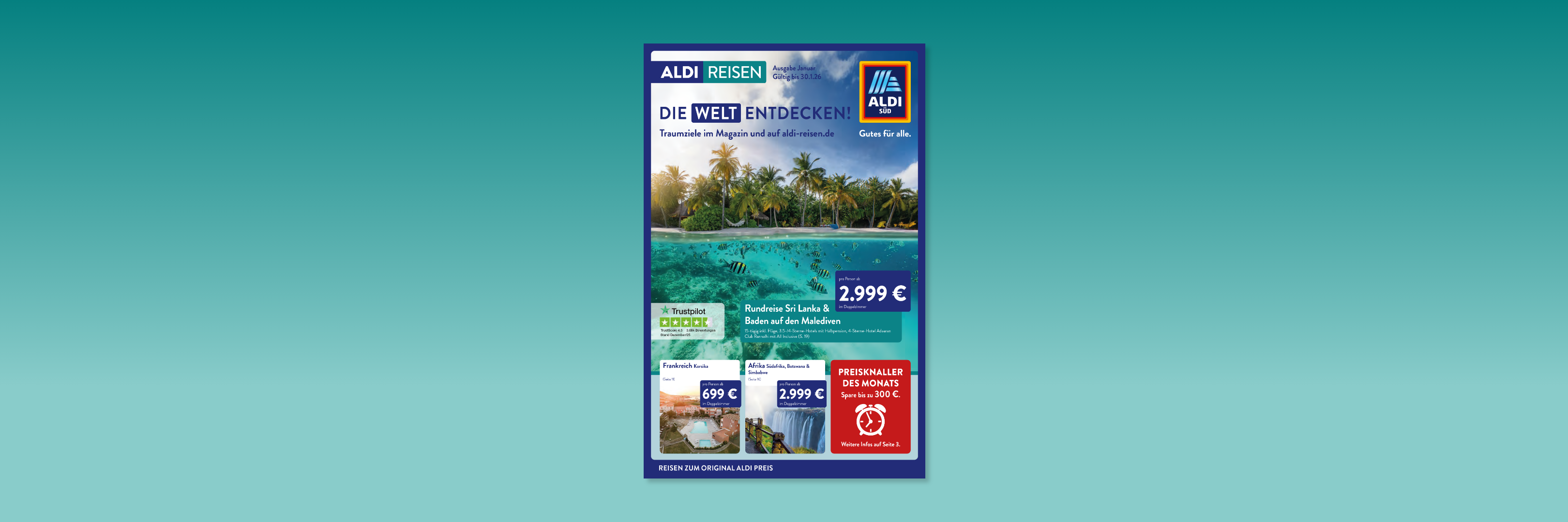 Aldi Reisen Strandkulissen-Plakat