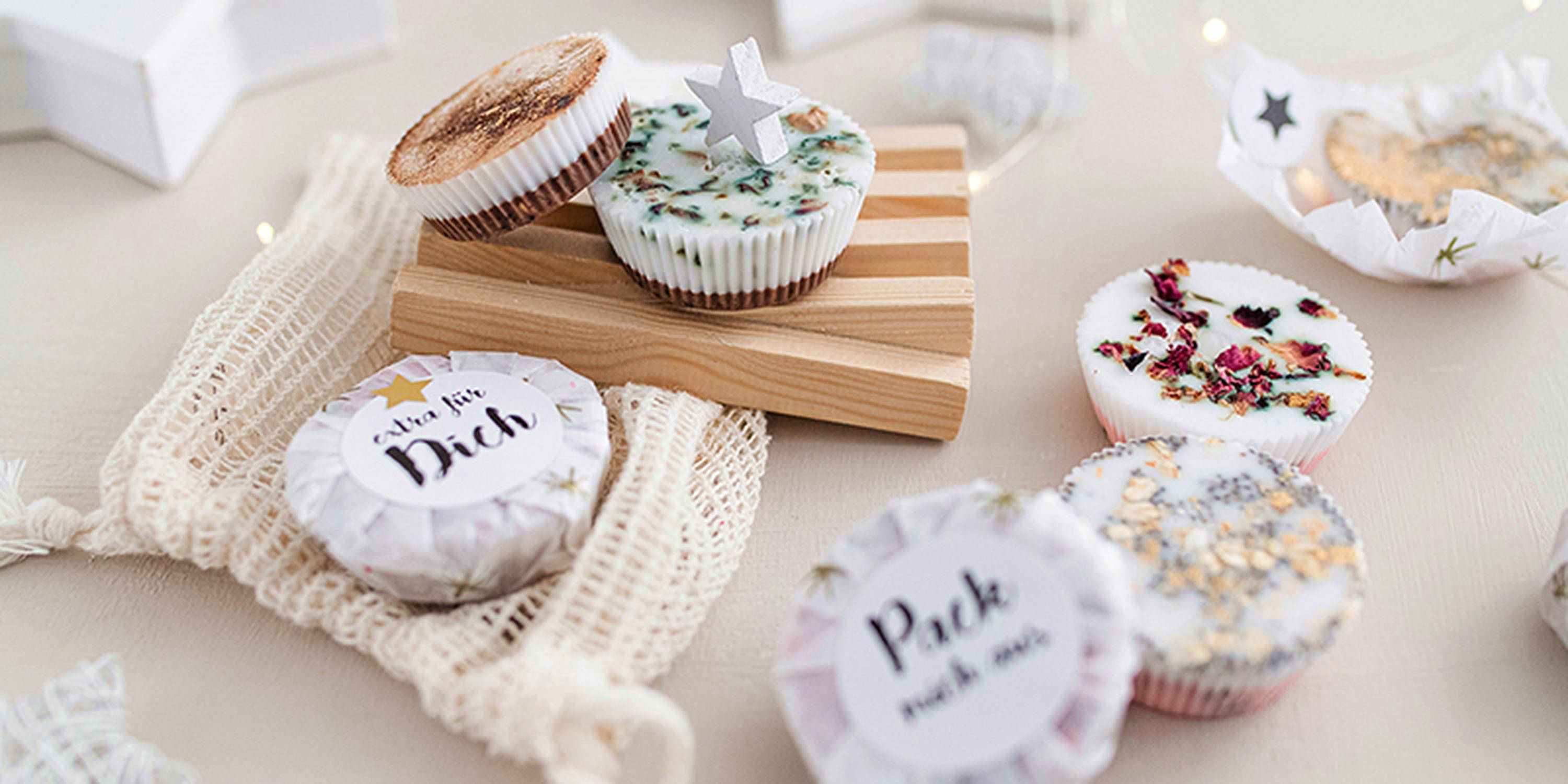 Selbstgemachte Seifen in Muffin-Form