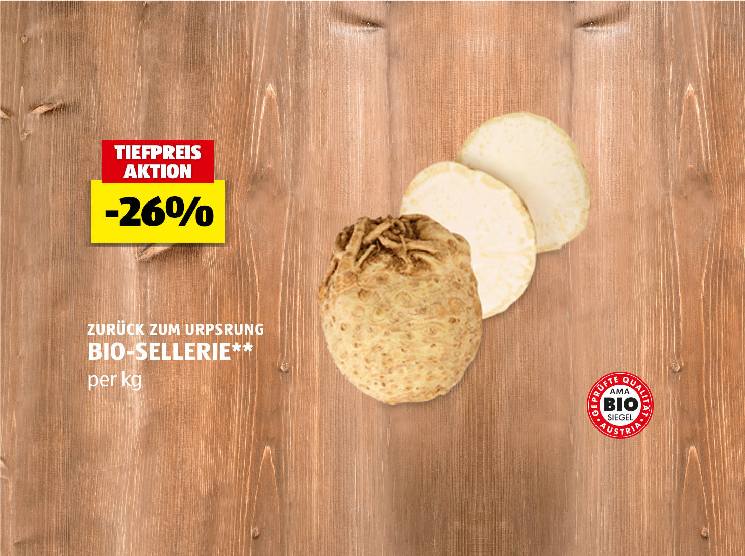bio-Sellerie, per kg, -26% preisgesenkt gegenüber dem am 22.10. gültigen Verkaufspreis
