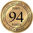 Gold Italian wine rating seal 94 points