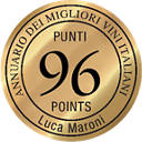 Gold Italian wine rating seal 96 points
