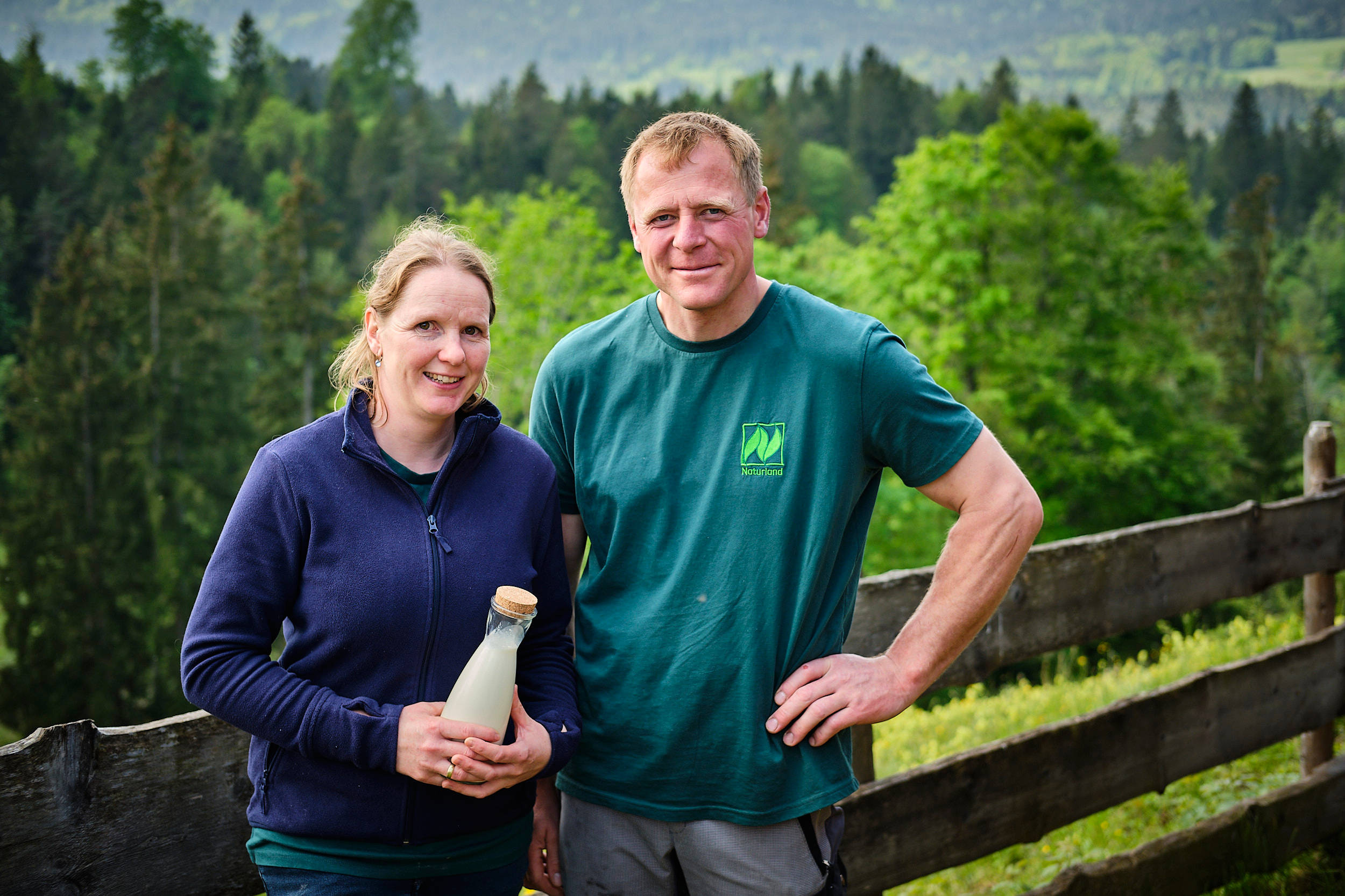 Naturland-Landwirte Frau und Herr Fichtner.