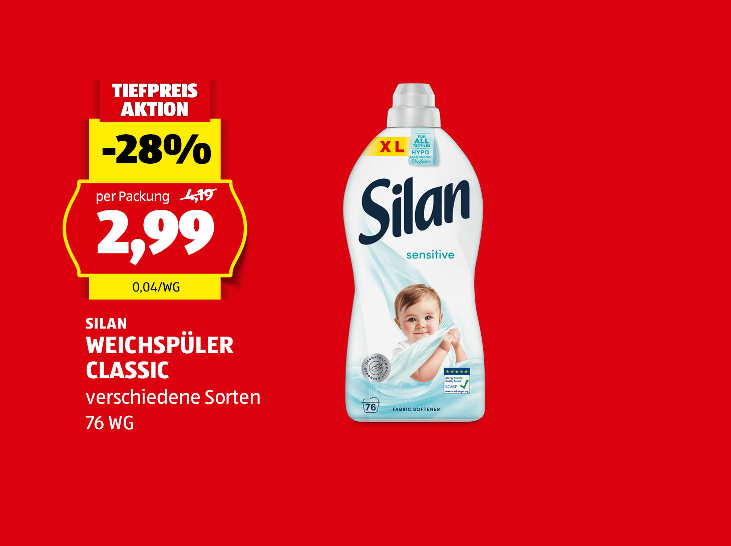 Silan Weichspüler Classic, € 2,99