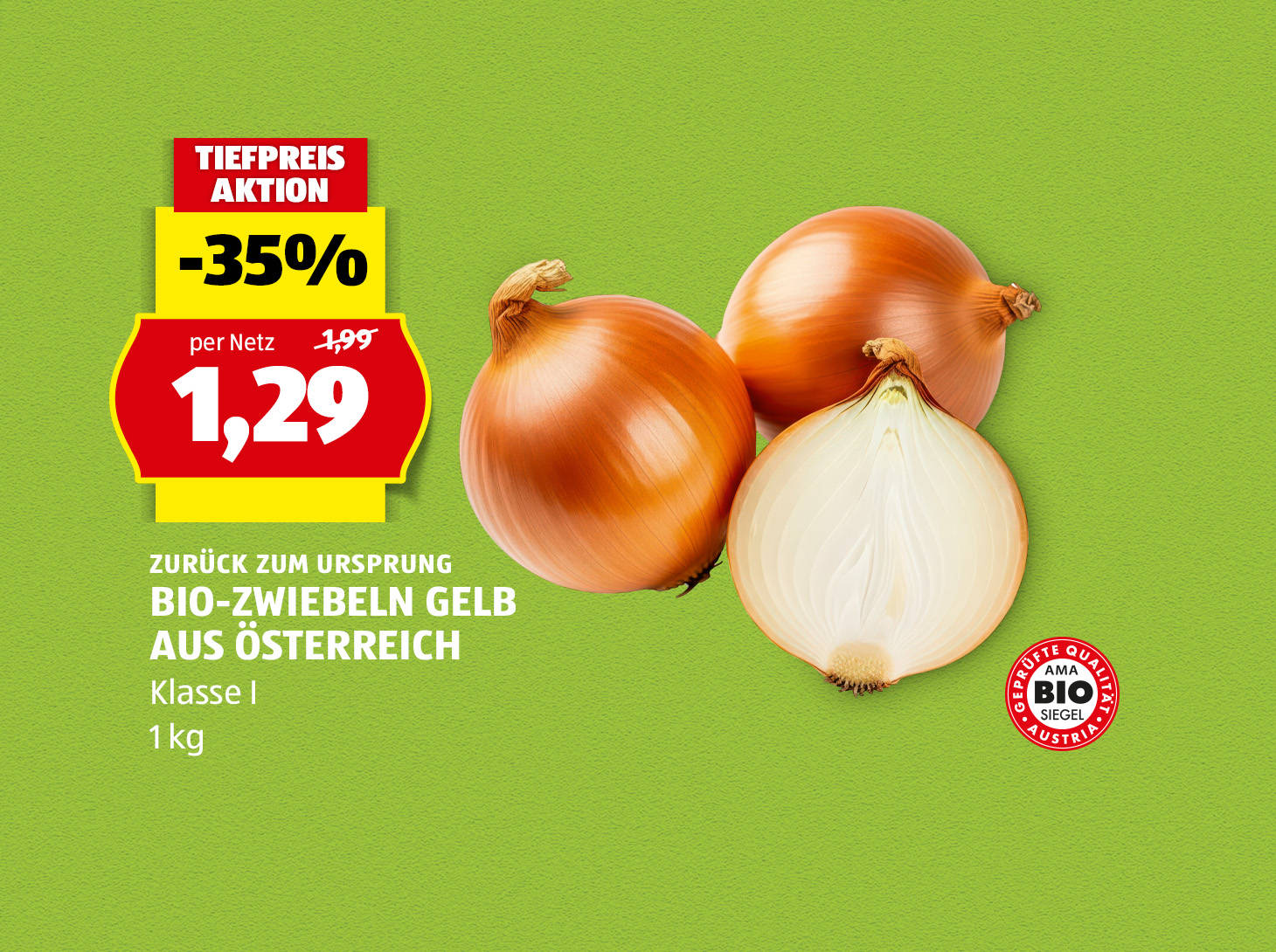 Hofer Marktplatz Bio-Zwiebeln Gelb aus Österreich, € 1,29